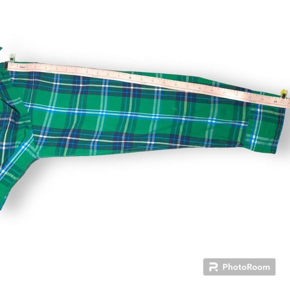 Urban Pipeline Shirt Mens Medium M Green Blue Plaid Button Up Casual - Picture 4 of 8